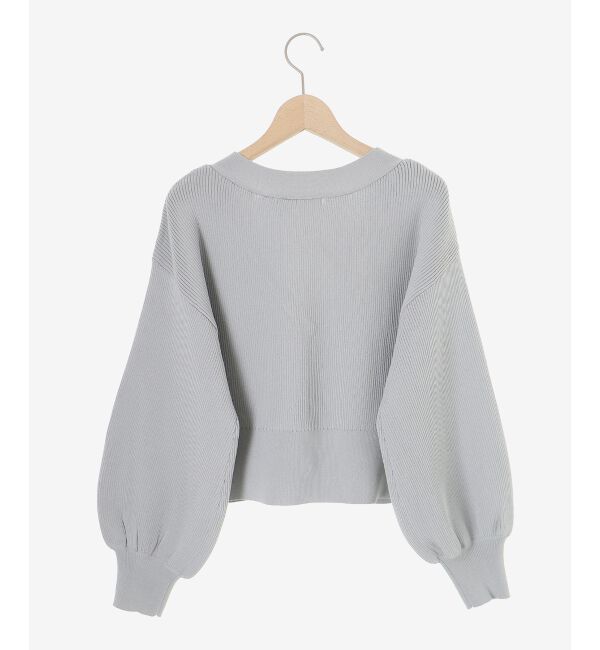 MAJESTICLEGON「リボンチャームビジューボタンカーデ」|カーディガン|