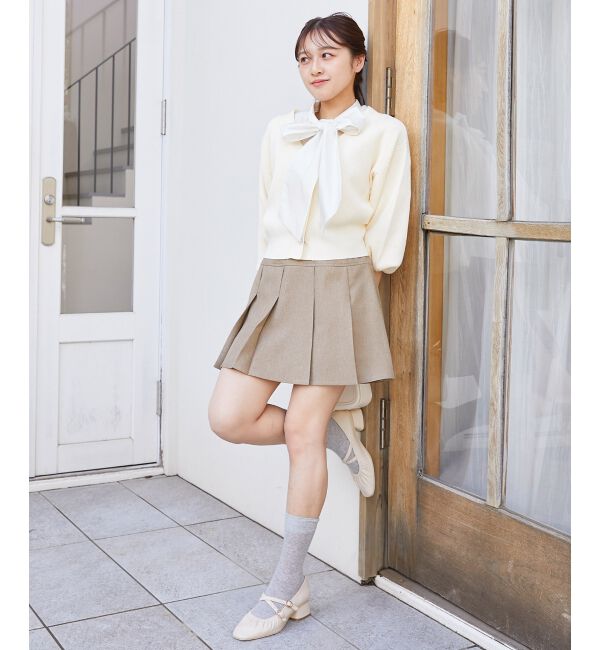 MAJESTICLEGON「リボンチャームビジューボタンカーデ」|カーディガン|