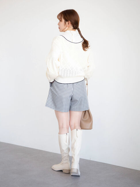 earth music&ecology「配色透かしカーディガン」|カーディガン|