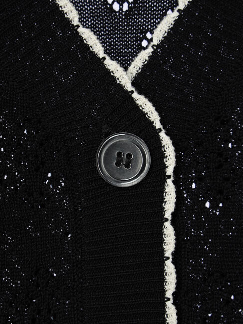 earth music&ecology「配色透かしカーディガン」|カーディガン|