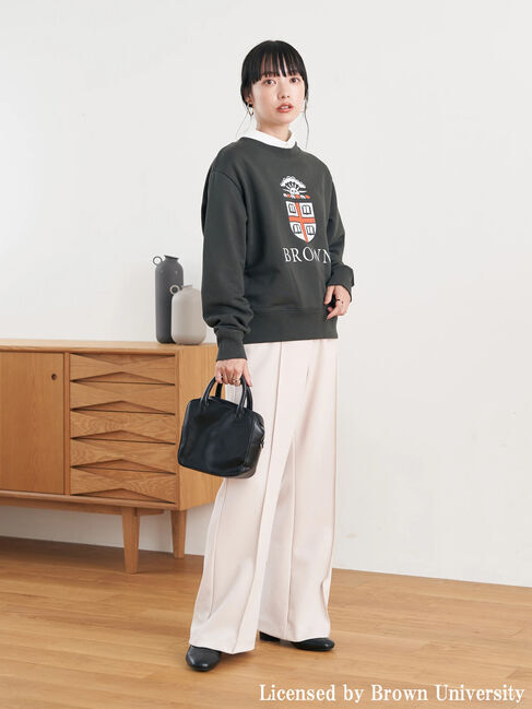 earth music&ecology「別注 BROWN 衿付き裏毛プルオーバー」|Tシャツ・カットソー|