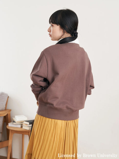 earth music&ecology「別注 BROWN 衿付き裏毛プルオーバー」|Tシャツ・カットソー|