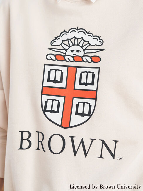 earth music&ecology「別注 BROWN 衿付き裏毛プルオーバー」|Tシャツ・カットソー|