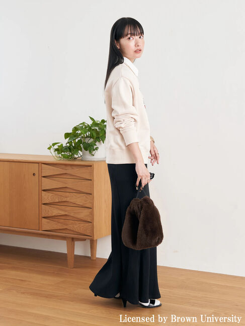 earth music&ecology「別注 BROWN 衿付き裏毛プルオーバー」|Tシャツ・カットソー|