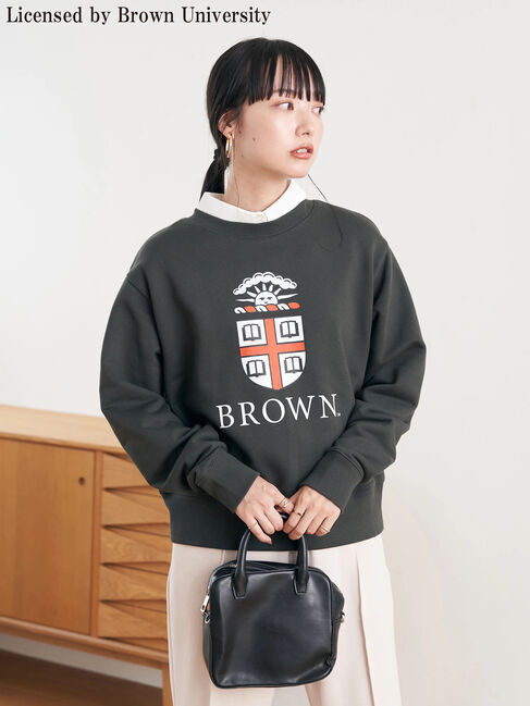 earth music&ecology「別注 BROWN 衿付き裏毛プルオーバー」|Tシャツ・カットソー|