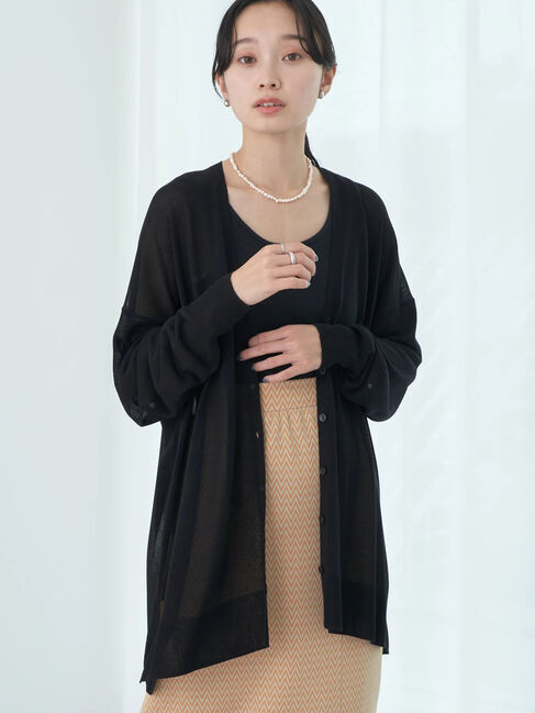 earth music&ecology「接触冷感Vネックカーディガン」|カーディガン|