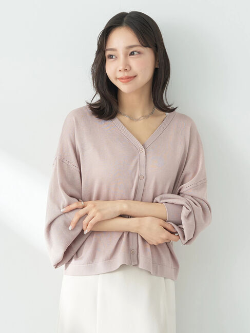 earth music&ecology「シアーカーディガン」|カーディガン|Pink