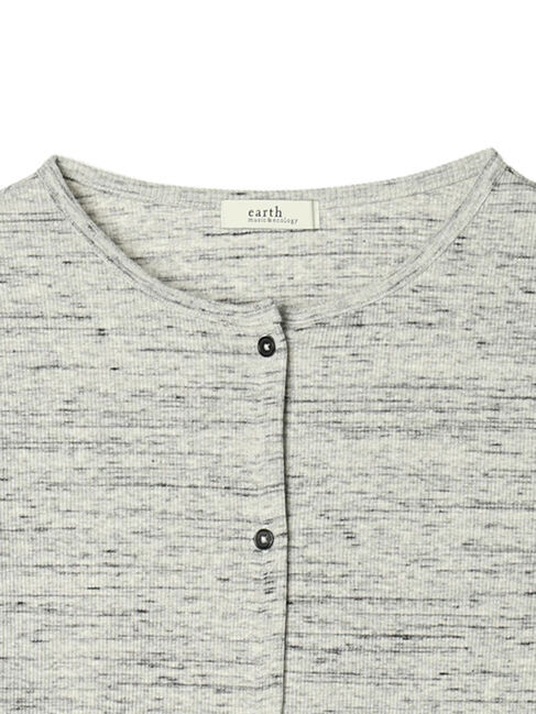 earth music&ecology「メランジリブカーディガン(gray)」|カーディガン|