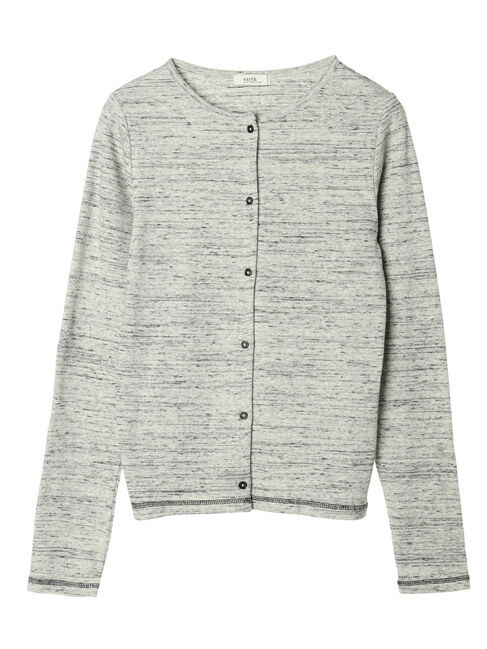 earth music&ecology「メランジリブカーディガン(gray)」|カーディガン|