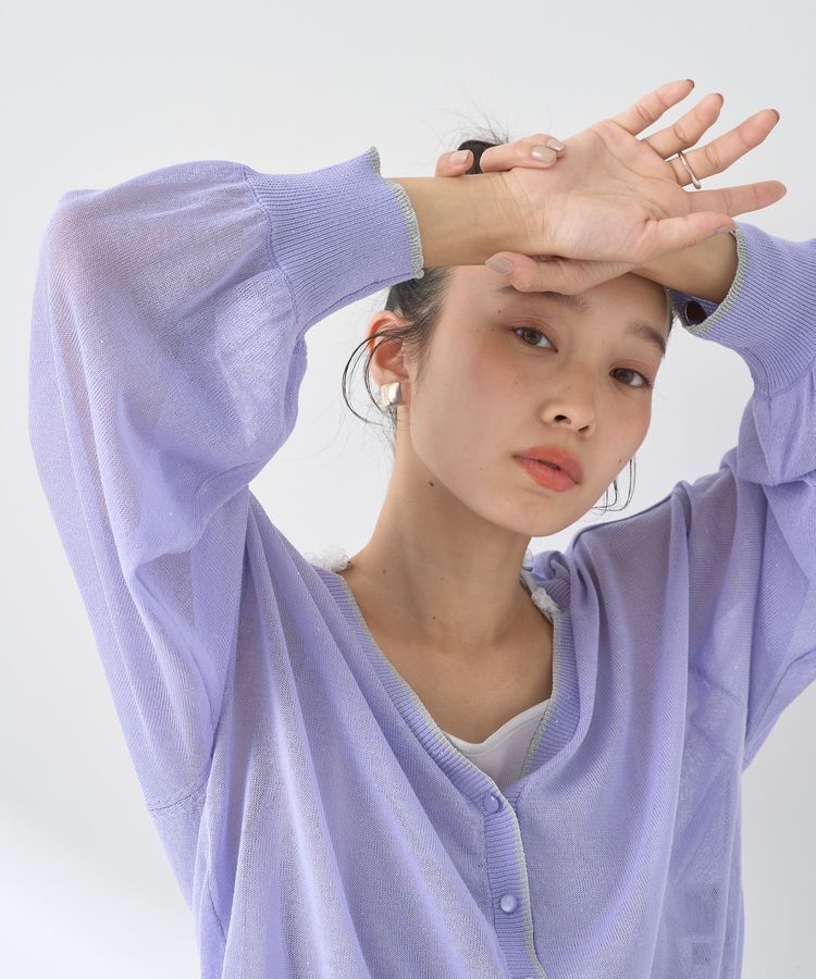 earth music&ecology「ミニスパンコールカーディガン」|カーディガン|