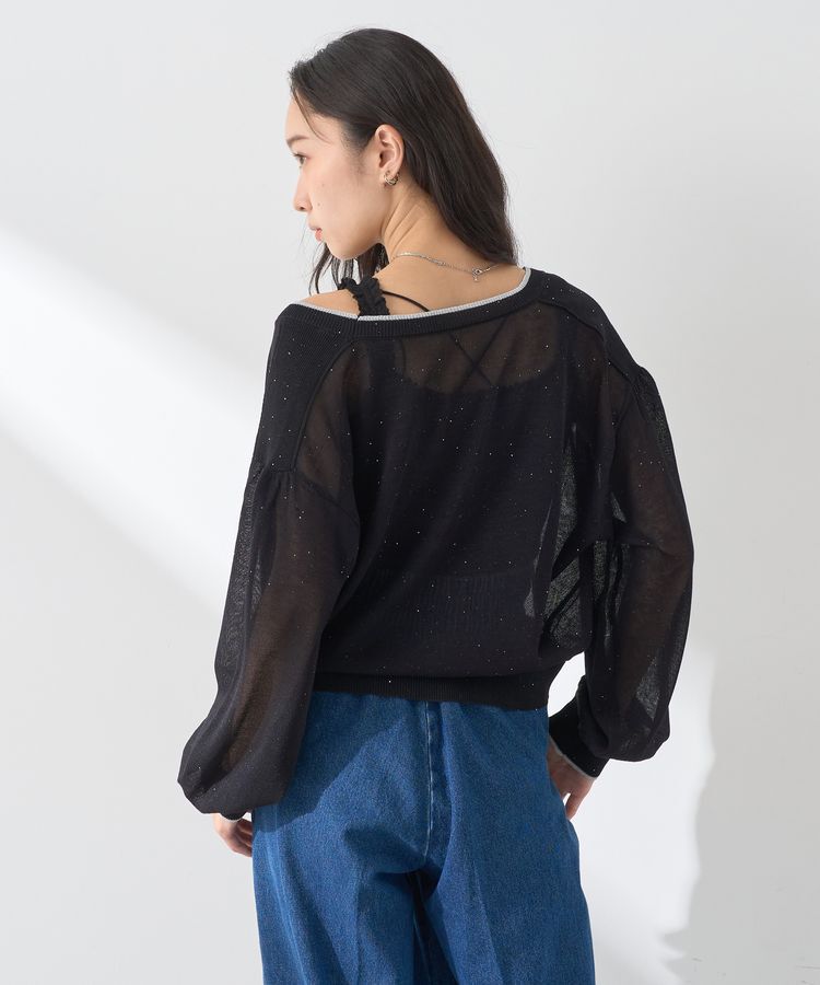 earth music&ecology「ミニスパンコールカーディガン」|カーディガン|