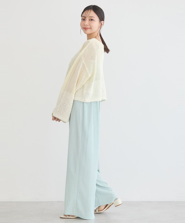 earth music&ecology「カールヤーンメッシュカーディガン」|カーディガン|