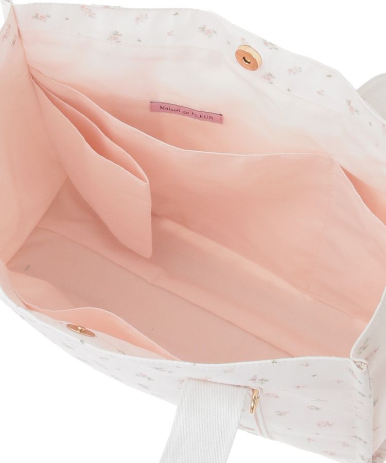 Maison de FLEUR「ピンクマニアフラワープリントトートバッグ」|トートバッグ|