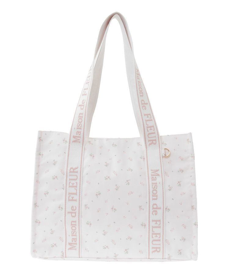 Maison de FLEUR「ピンクマニアフラワープリントトートバッグ」|トートバッグ|
