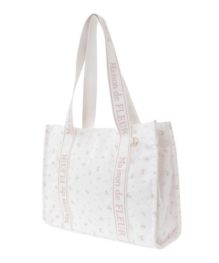 Maison de FLEUR「ピンクマニアフラワープリントトートバッグ」|トートバッグ|