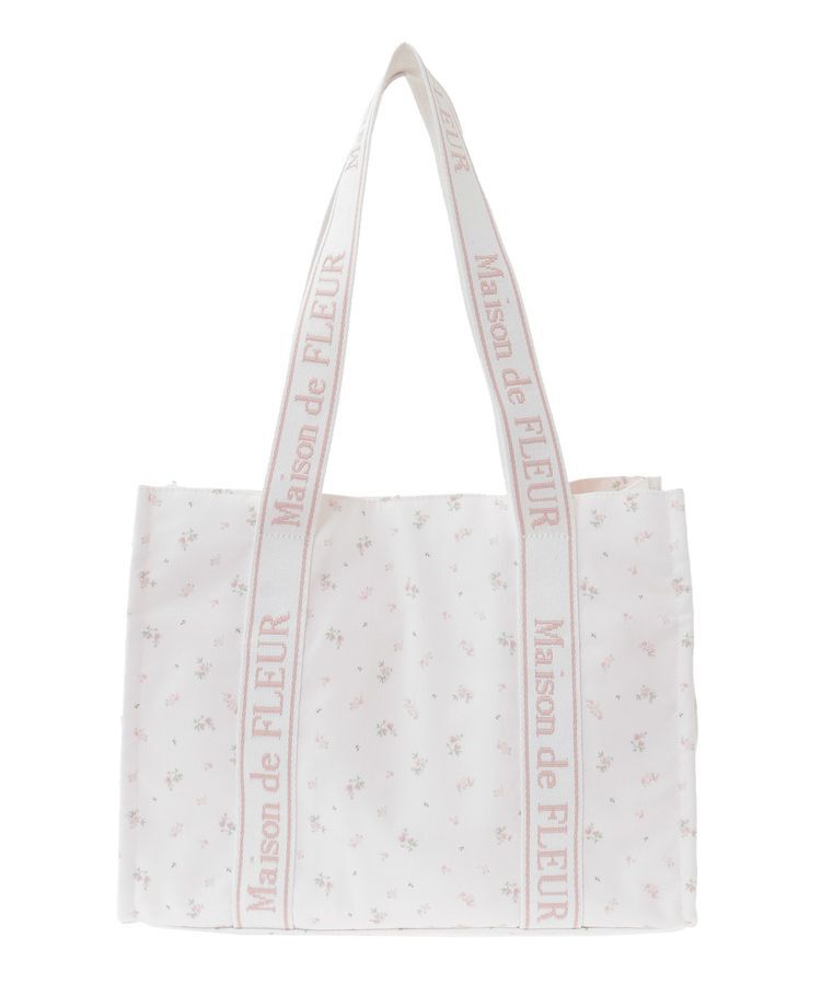 Maison de FLEUR「ピンクマニアフラワープリントトートバッグ」|トートバッグ|
