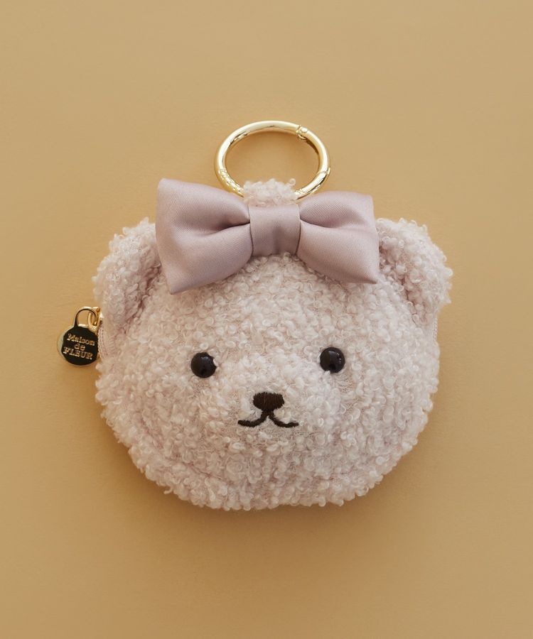 Maison de FLEUR「リボンベアチャームポーチ」|ポーチ|ピンク