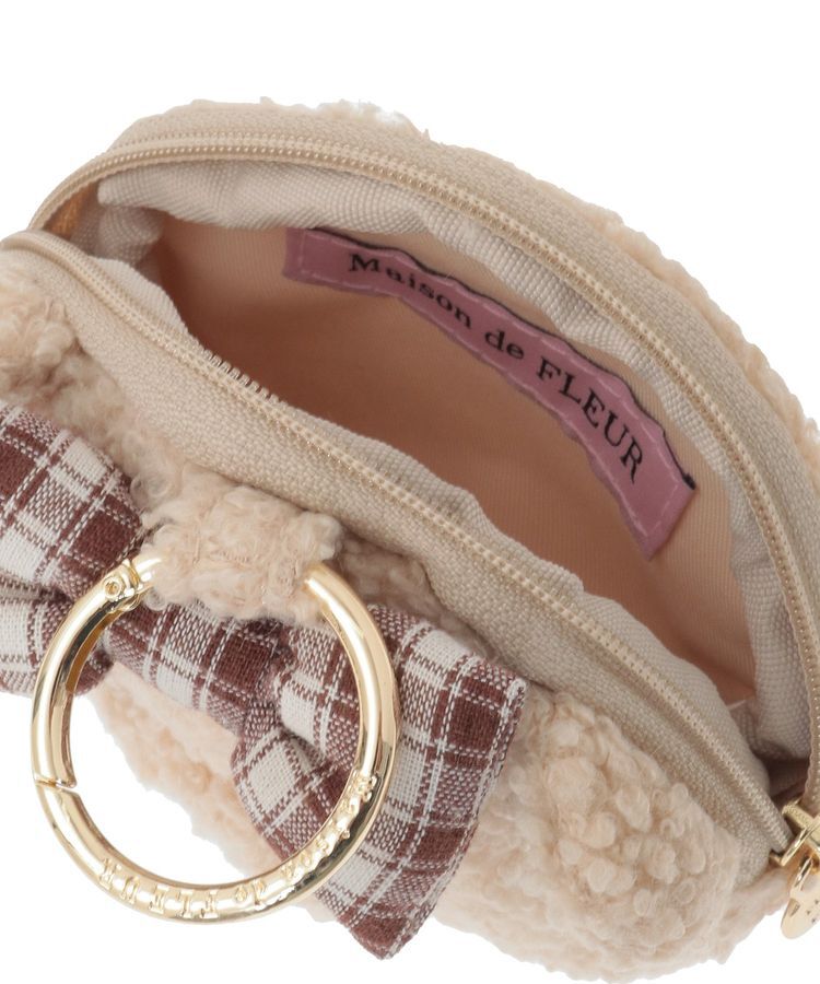 Maison de FLEUR「リボンベアチャームポーチ」|ポーチ|