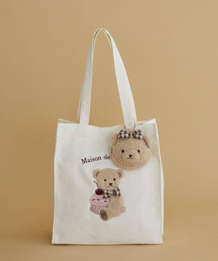 Maison de FLEUR「リボンベアチャームポーチ」|ポーチ|