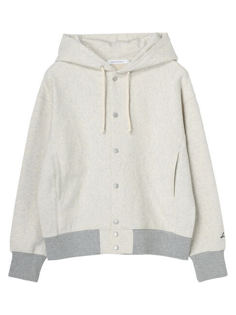  「ドットボタンフード裏毛カーディガン」|カーディガン|