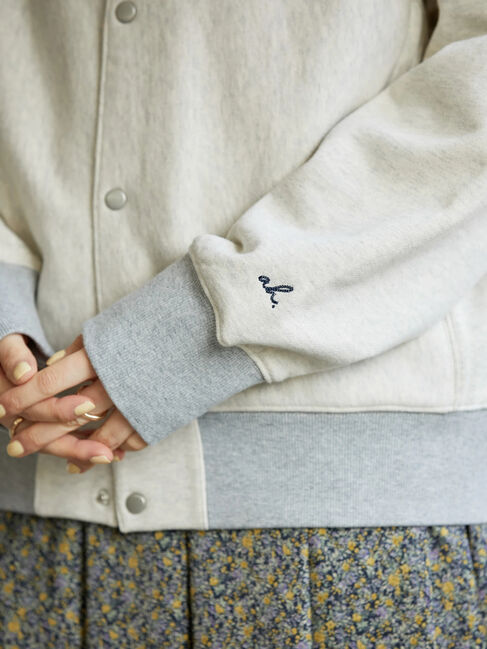  「ドットボタンフード裏毛カーディガン」|カーディガン|