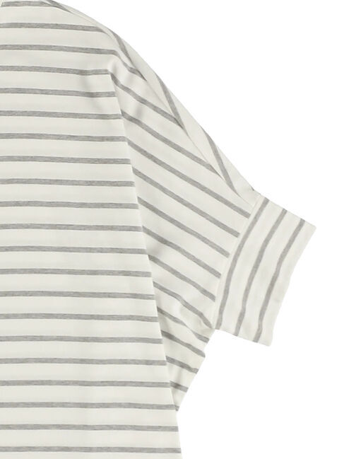  「ボーダーポンチョカットチュニック2」|Tシャツ・カットソー|