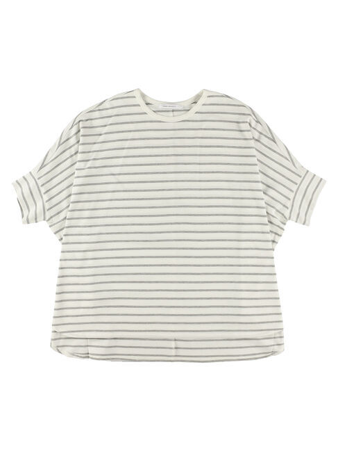  「ボーダーポンチョカットチュニック2」|Tシャツ・カットソー|