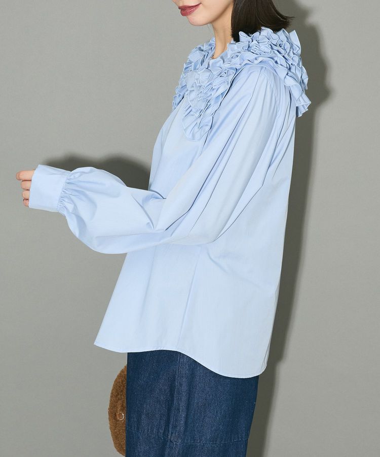 AnriettMusee「フリルビッグカラーブラウス」|シャツ・ブラウス|