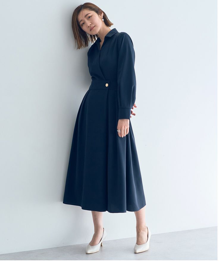 YECCA VECCA「カシュクールタックワンピース」|ワンピース|