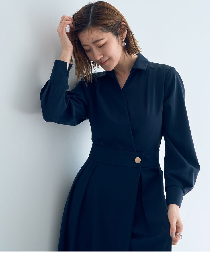 YECCA VECCA「カシュクールタックワンピース」|ワンピース|