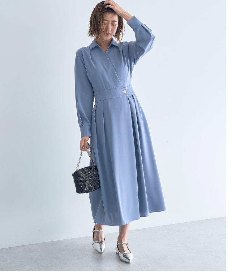 YECCA VECCA「カシュクールタックワンピース」|ワンピース|