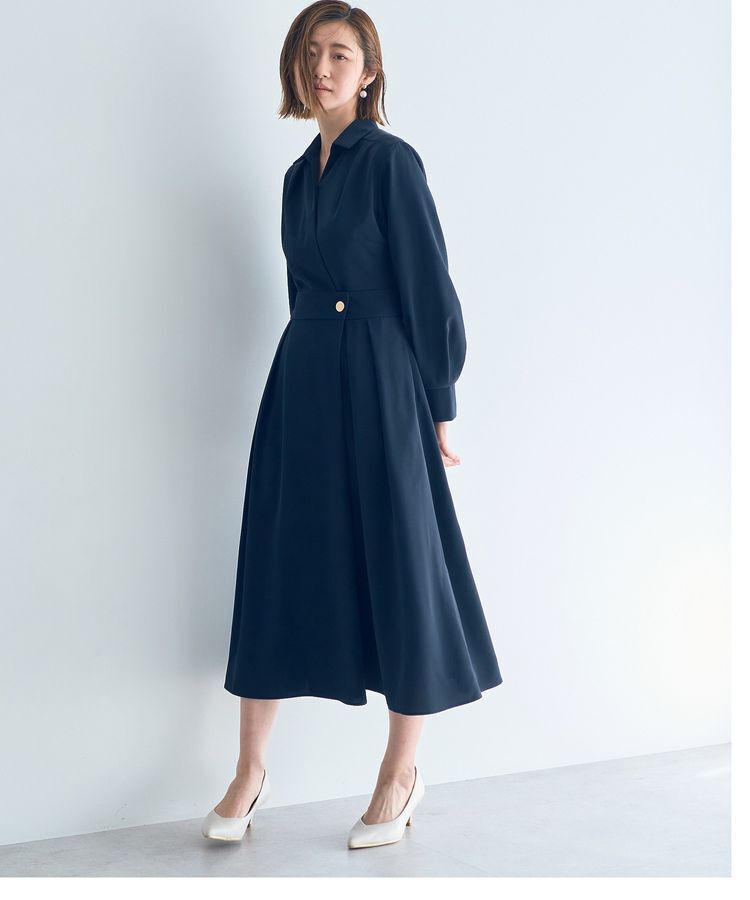 YECCA VECCA「カシュクールタックワンピース」|ワンピース|