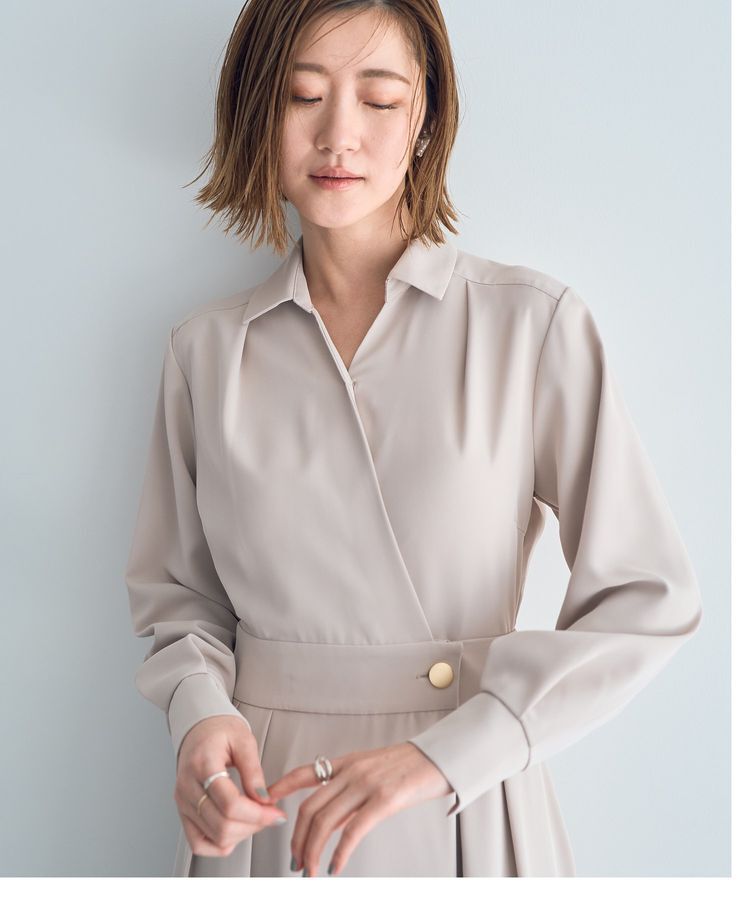 YECCA VECCA「カシュクールタックワンピース」|ワンピース|