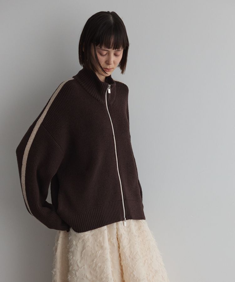 GARAGE OF GOOD CLOTHING「ライン入りZIP付ニット/24AW」|カーディガン|