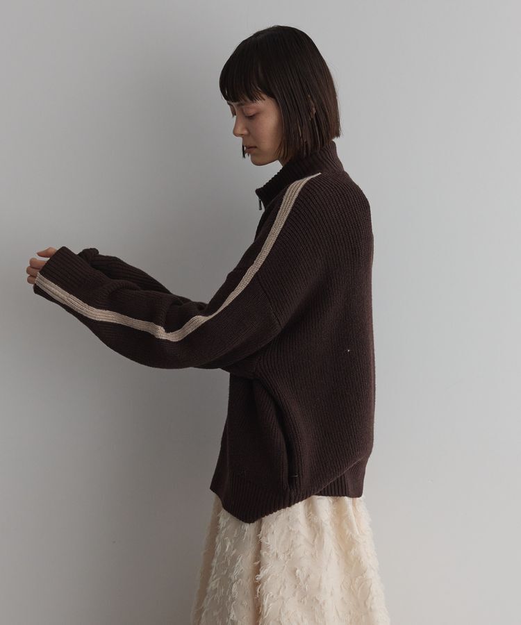 GARAGE OF GOOD CLOTHING「ライン入りZIP付ニット/24AW」|カーディガン|