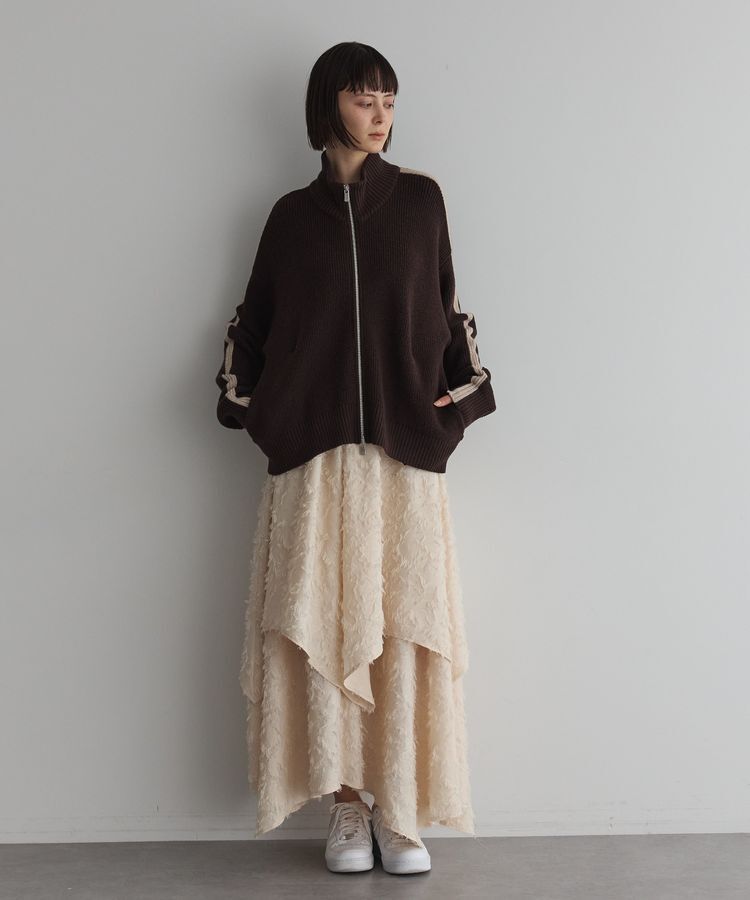 GARAGE OF GOOD CLOTHING「ライン入りZIP付ニット/24AW」|カーディガン|