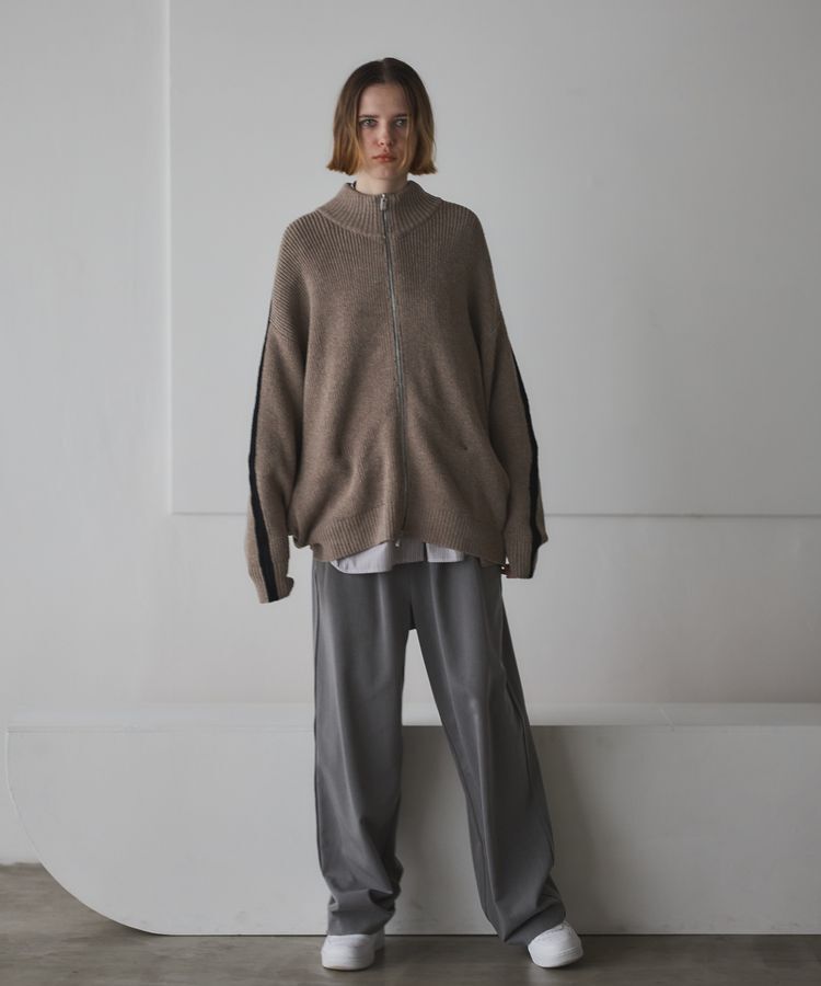 GARAGE OF GOOD CLOTHING「ライン入りZIP付ニット/24AW」|カーディガン|