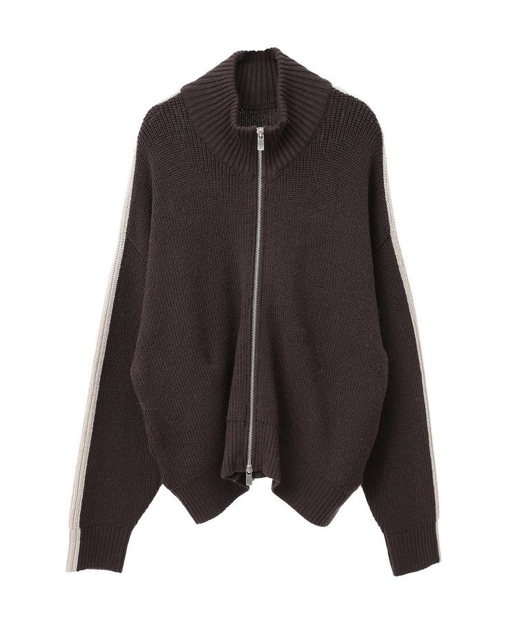 GARAGE OF GOOD CLOTHING「ライン入りZIP付ニット/24AW」|カーディガン|