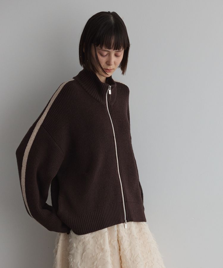 GARAGE OF GOOD CLOTHING「ライン入りZIP付ニット/24AW」|カーディガン|