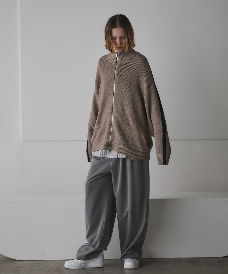 GARAGE OF GOOD CLOTHING「ライン入りZIP付ニット/24AW」|カーディガン|