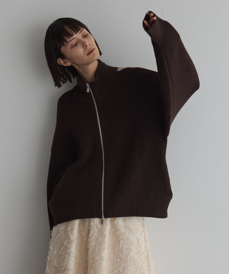 GARAGE OF GOOD CLOTHING「ライン入りZIP付ニット/24AW」|カーディガン|