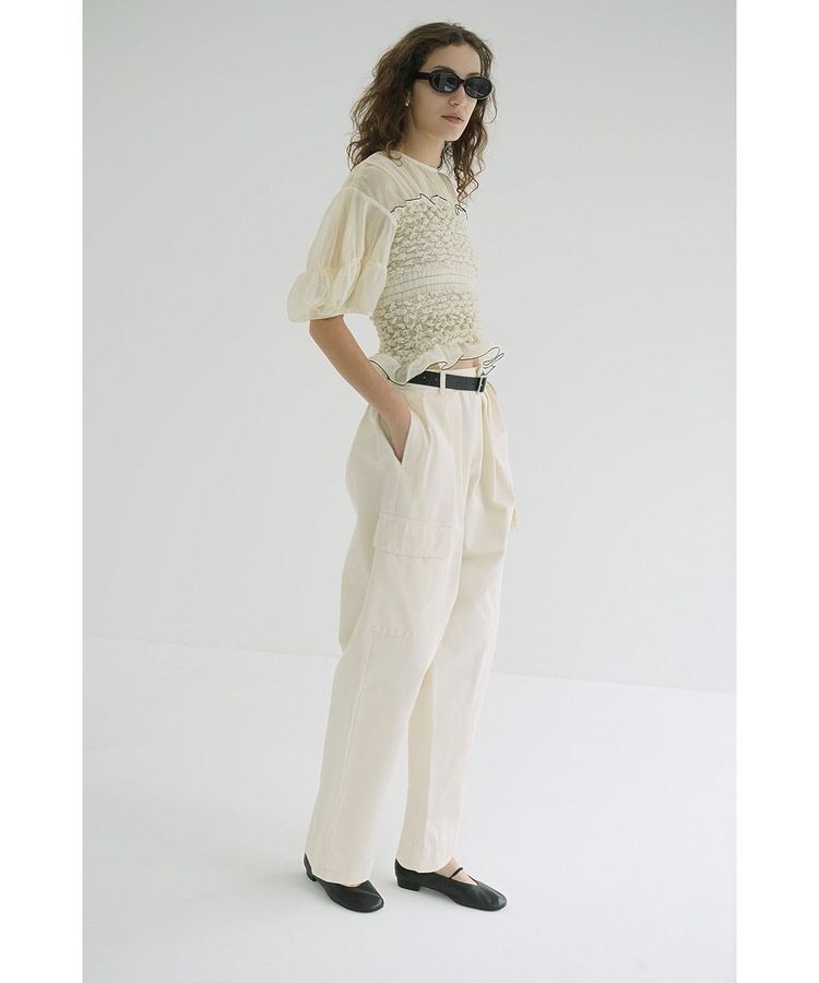 GARAGE OF GOOD CLOTHING「【CLANE】COLOR STITCHED SHIRRING TOPS」|シャツ・ブラウス|