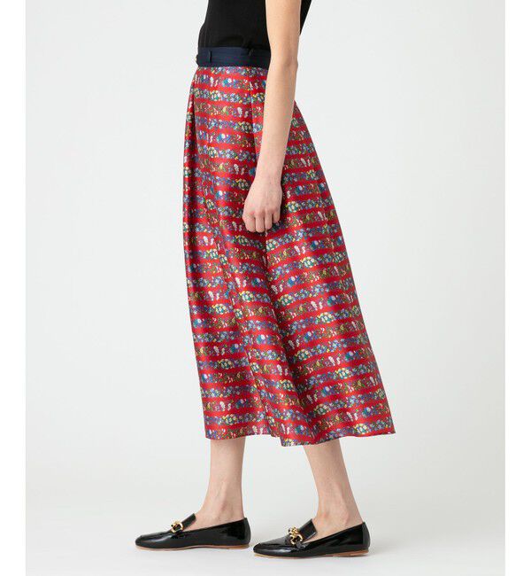 LOULOU WILLOUGHBY「【LOULOU WILLOUGHBY】ボーダーフラワースカート」|ワンピース|