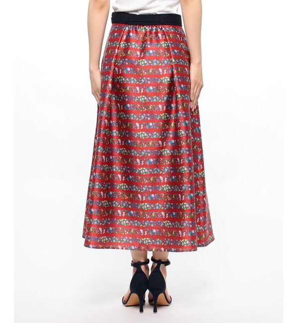 LOULOU WILLOUGHBY「【LOULOU WILLOUGHBY】ボーダーフラワースカート」|ワンピース|