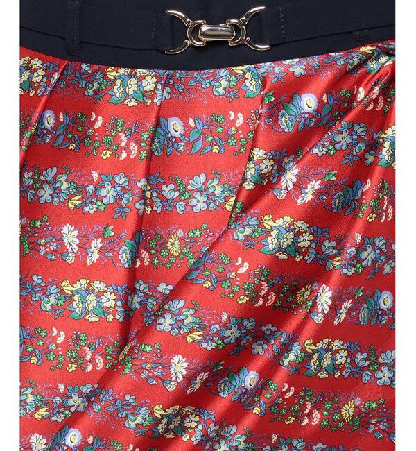 LOULOU WILLOUGHBY「【LOULOU WILLOUGHBY】ボーダーフラワースカート」|ワンピース|