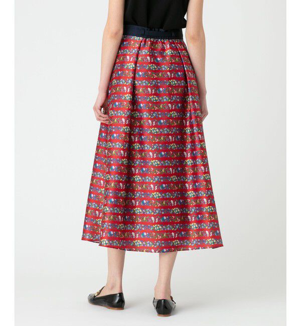 LOULOU WILLOUGHBY「【LOULOU WILLOUGHBY】ボーダーフラワースカート」|ワンピース|