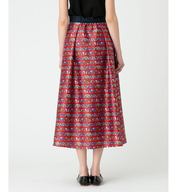 LOULOU WILLOUGHBY「【LOULOU WILLOUGHBY】ボーダーフラワースカート」|ワンピース|