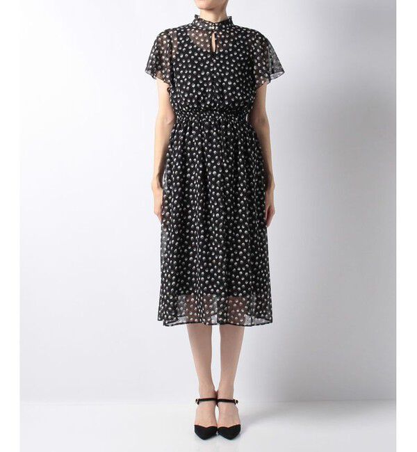 allureville「シフォンカットドビープリントワンピース」|ワンピース|