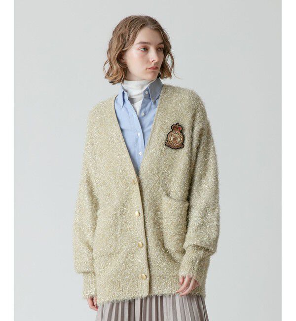 allureville「シャイニーフェザーカーディガン」|カーディガン|