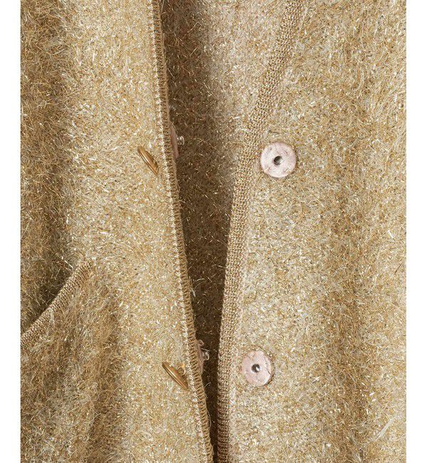 allureville「シャイニーフェザーカーディガン」|カーディガン|